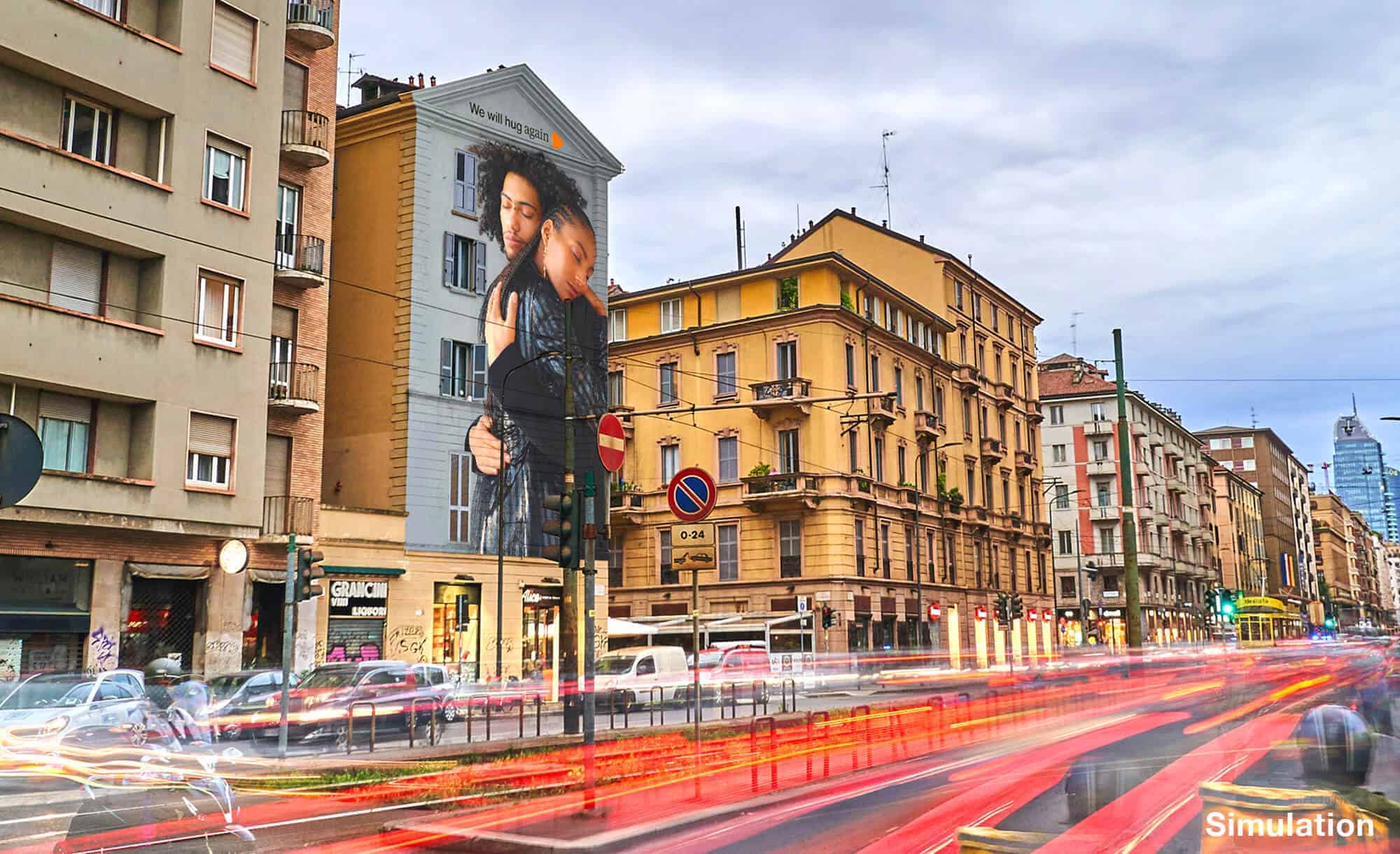 Murale pubblicitario a Milano in Via Spallanzani Porta Venezia con Zalando (Fashion)