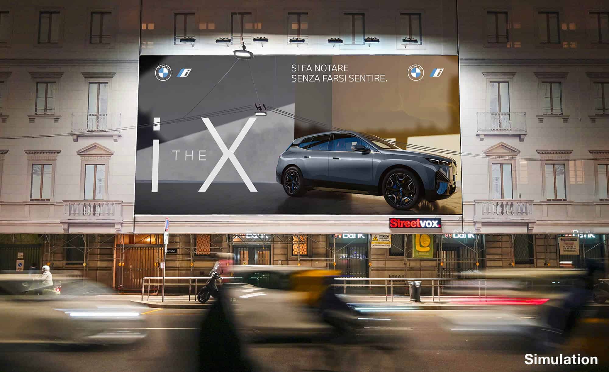 Maxi Affissione a Milano in Corso Venezia 54 con BMW (Automotive)