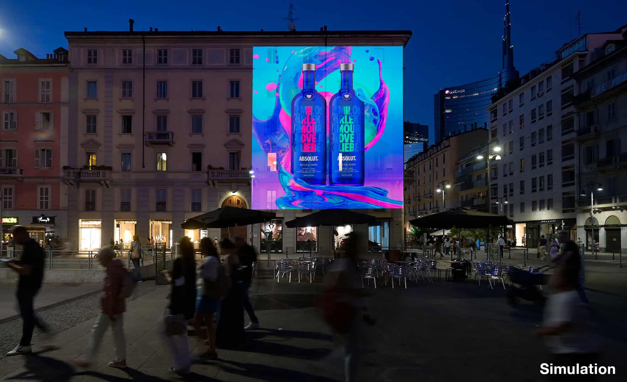 XXV Aprile Projections in Milan by Streetvox