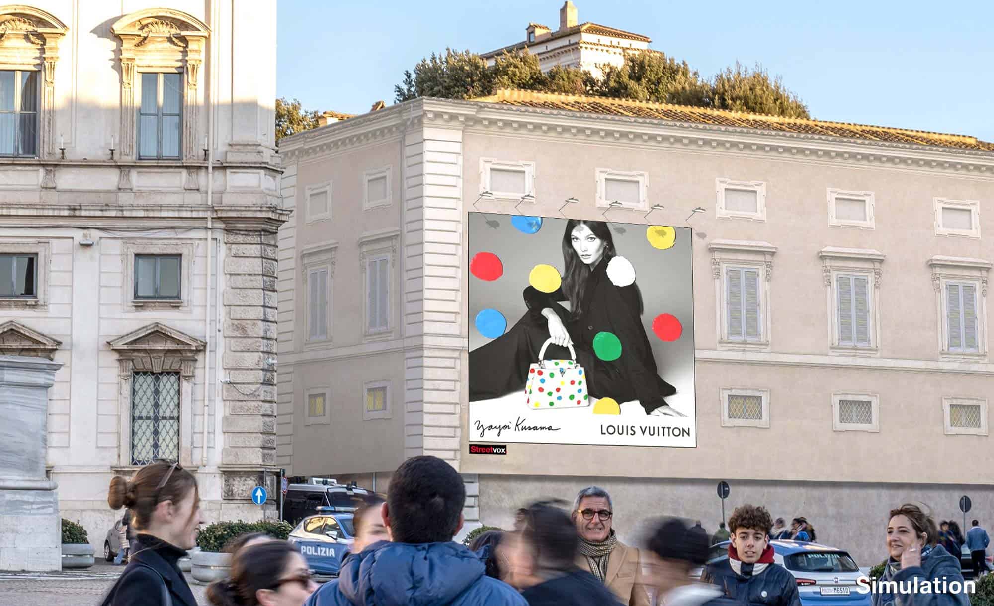 billboard in Casino dell'Aurora, Rome with Louis Vuitton (fashion)