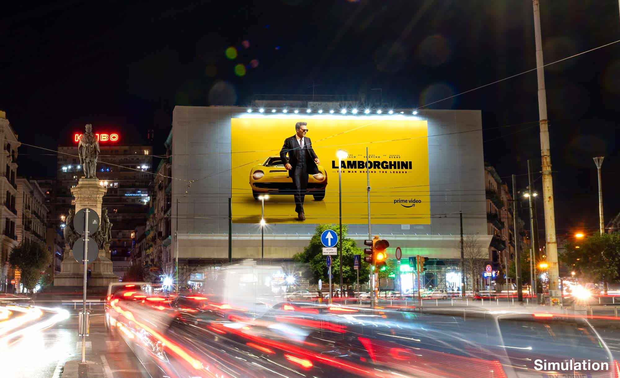 billboard in Piazza Garibaldi, Naples with Amazon Prime Video (entertainment)