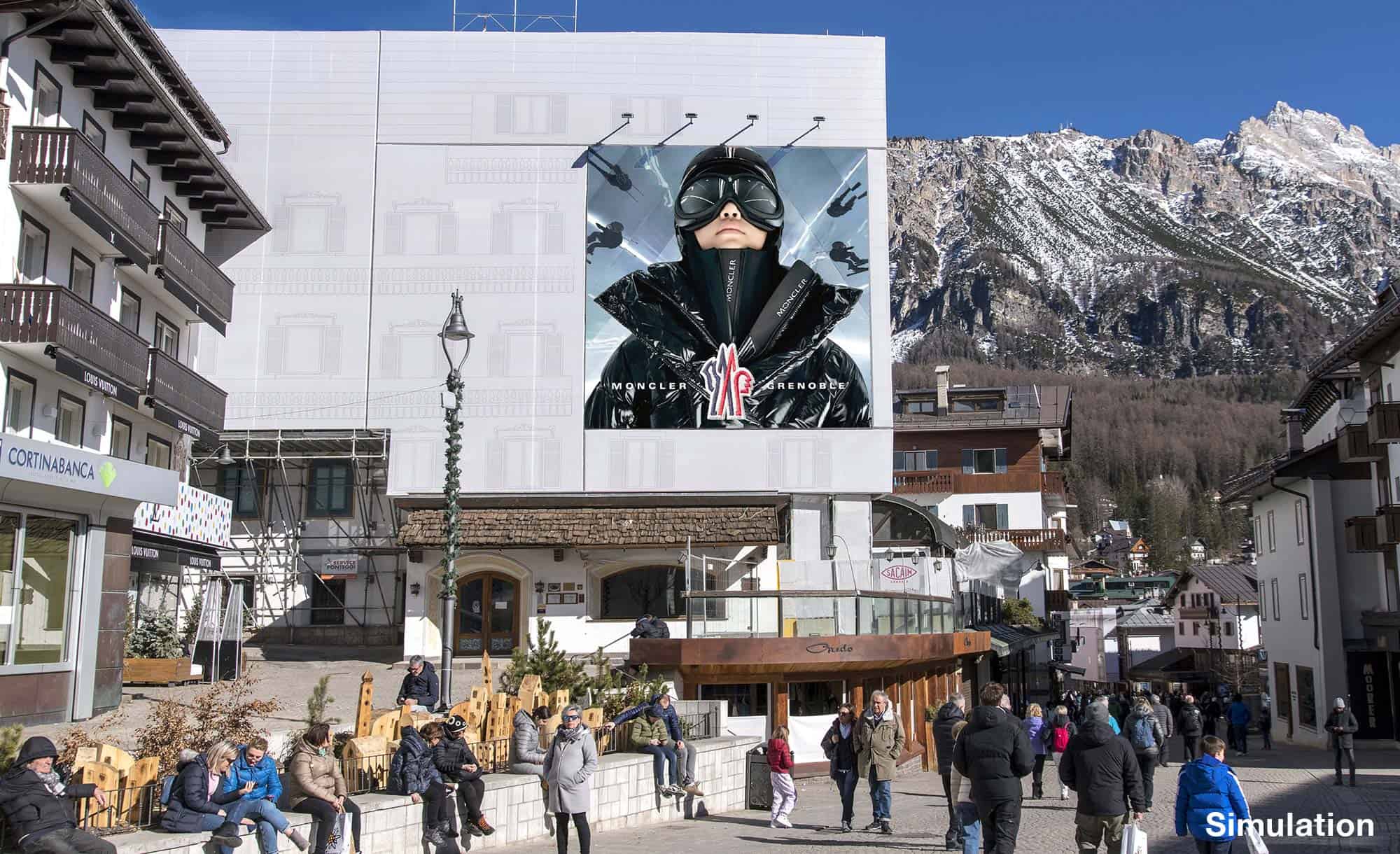 billboard Cortina with Moncler (fashion)