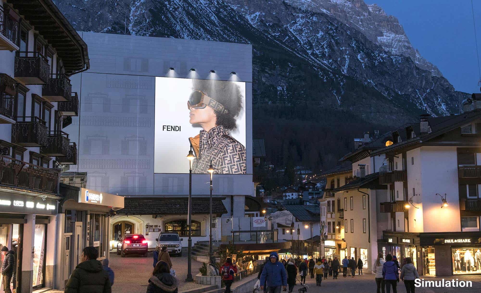 billboard Cortina with Fendi (fashion)